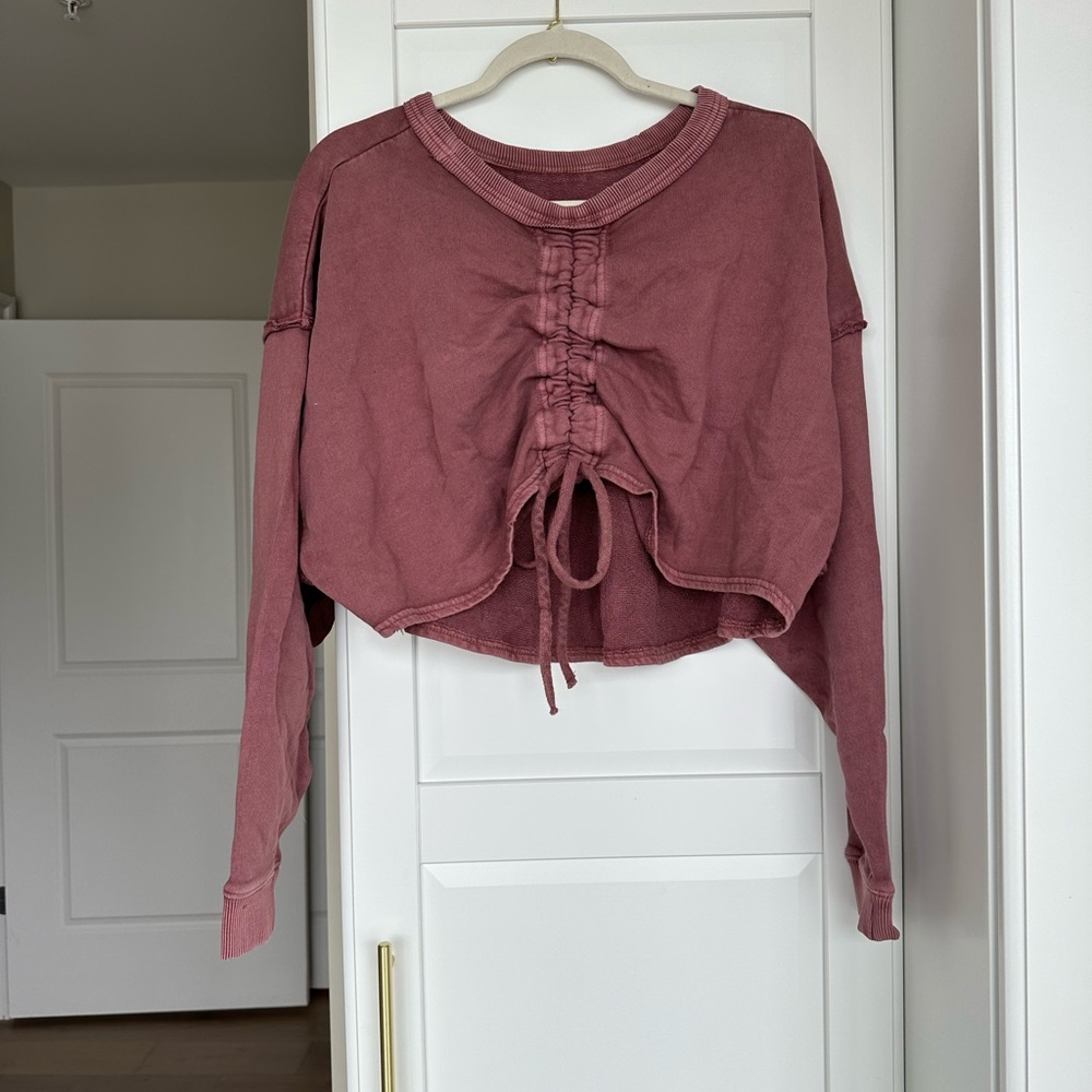New with Tags.  Free People Crop Sweatshirt XS
